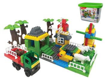 Конструктор сюжетний Ферма, 202 елементи, у пластиковому боксі, Doloni Toys