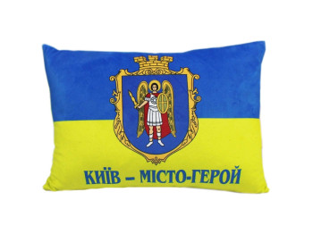Подушка з принтом №1, Київ - місто герой 40см, Копиця