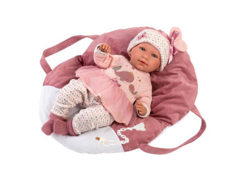 Лялька інтерактивна Mimi Porta Bebe 7401 40 см з сумкою-люлькою та соскою, Llorens