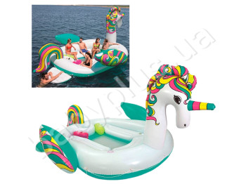 Плотик с подстаканниками Единорог. Bestway 43228