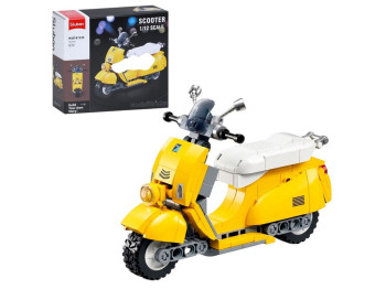Конструктор SLUBAN M38-B1539, скутер, 161 деталь, масштаб 1:12