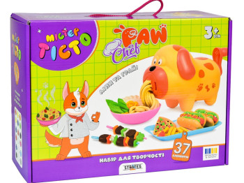 Набір для творчості тісто для ліплення Mister Tisto Paw Chef, з фігуркою та формами, Strateg