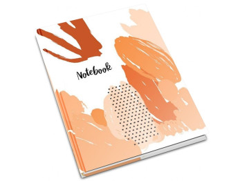 Блокнот А5 Тверда обкладинка 80 арк, клітинка Notebook помаранчевий, Ранок
