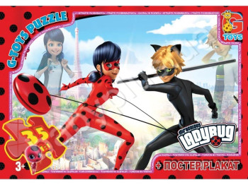 Пазли картонні 35 ел, Леді Баг, G-Toys