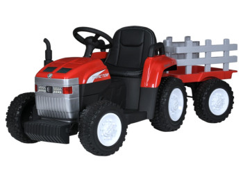 Трактор детский Bambi Racer, с прицепом, 2 мотора 45W, аккумулятор 12V7AH, MP3, USB, EVA-колеса, кра