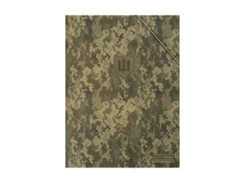 Папка на резинках A4 из матового пластика, дизайн Military