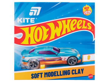 Пластилін восковий 8 кольорів, Hot Wheels, Kite HW25-082