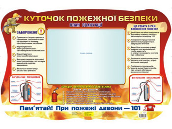 Стенд Куточок пожежної безпеки, Ранок