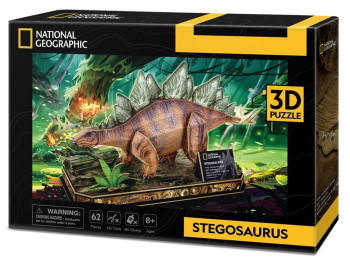 Трехмерная головоломка-конструктор National Geographic Dino Стегозавр. Cubic Fun DS1054h