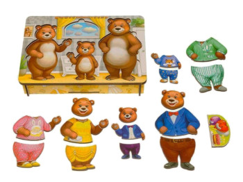 Гра навчальна одягни ведмедиків 23×16×5 см, Ubumblesbees