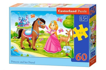 Пазли Принцеса і її друг, 60 елементів, Castorland