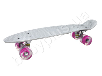 Скейт PENNY BOARD. алюминиевая подвеска LED колеса. цвет перламутровый. Maximus 5357