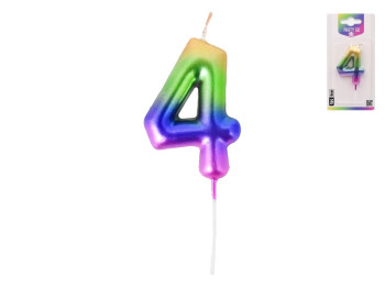 Градієнтна свічка 6см No4