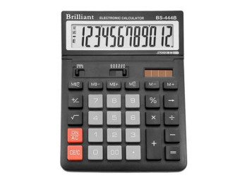Калькулятор BS-444В 12р., 2-пит, BRILLIANT BS-444B