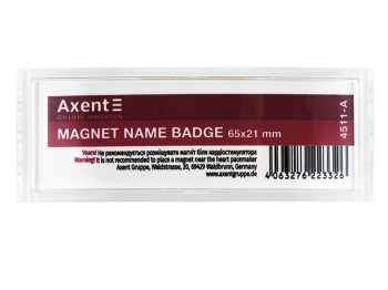 Бейдж акриловый на магните 65х21мм. Axent 4511-A
