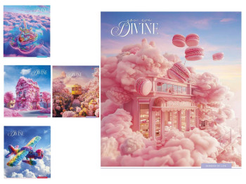 Зошит у клітинку Fantasy life Школярик 036-3475K 36 арк., УФ-лак,5 видів (ціна за 1шт), Школярик