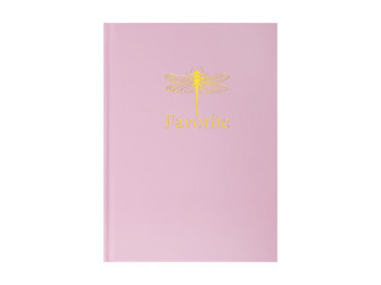 Записная книга, А5, 96 л., клетка, кремовый офсет, розовая