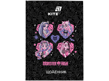 Щоденник шкільний Kite Monster High MH26-262, тверда обкладинка
