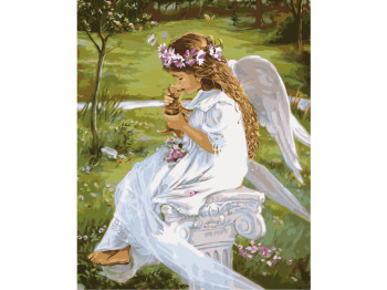 Набор для росписи по номерам Гармония ангела с природы 40х50 см. Strateg VA-2550