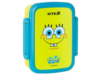 Ланчбокс пластиковий з перегородкою, дизайн Sponge Bob, 420 мл, Kite