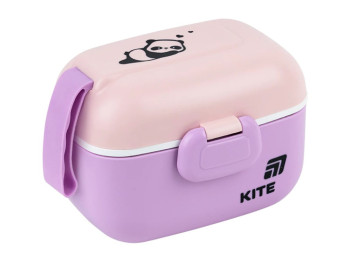 Ланчбокс Kite K25-1185-1, 450 мл, з мініконтейнером і ложкою, фіолетовий, Kite