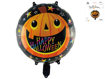 Фольгированный воздушный шарик «Happy Halloween» с тыквой, 45 см