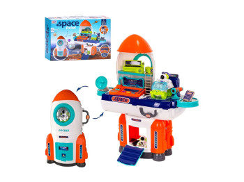 Игровой набор трансформер космическая база со светом и звуком, ракета 42 см, BabyToys
