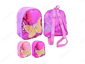 Рюкзак с блестками Бабочка 24х20х9 см, ST02114