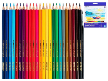 Карандаши цветные акварельные Classic 24 шт, Kite