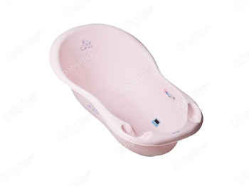 Ванночка LUX Зайчики со сливом и термометром Светло-розовая 102 см. Tega Baby KR-005-104