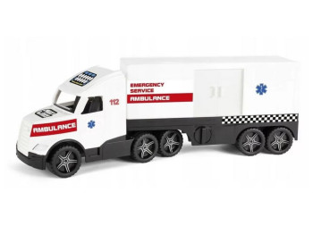 Машинка трейлер Ambulance Truck 36211 79 см, відкриваються двері, Wader