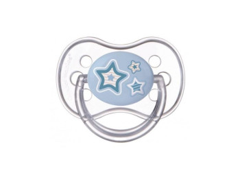 Пустышка силиконовая круглая Newborn Baby голубая, 6-18 мес., 22/563_blu, Canpol Babies
