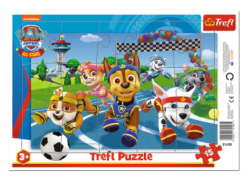 Пазл Trefl Paw Patrol Послушные собаки, 15 элементов с рамкой
