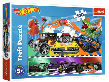 Пазлы Скоростные авто. Hot Wheels. 100 элементов. Trefl 16466