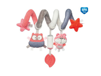 Игрушка мягкая спираль к кроватке/тележке Pastel Friends - коралловая. Canpol Babies 68/064_cor