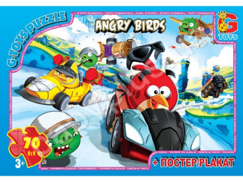Пазли картонні 70 елементів, Angry Birds, G-Toys