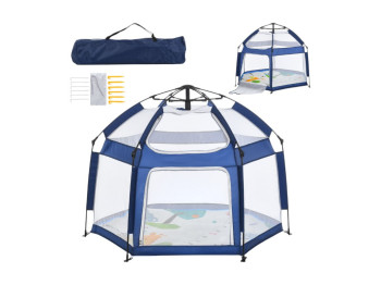Палатка автоматическая MR 1512 Sapphire Blue 146×127×110 см, вход на молнии, BabyToys