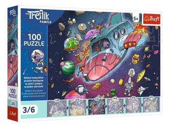Пазлы Trefl UFT Treflik Family Лофи в ракете, 100 элементов