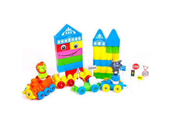 Конструктор с крупными деталями. Kinderway KW-02-302. 64 детали