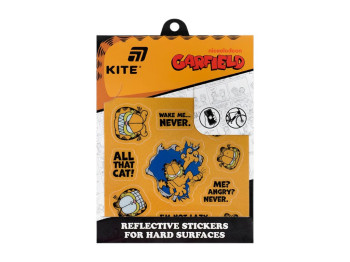 Стікери світловідбивні для твердих поверхонь Kite Garfield GF25-115, 10 шт., PVC, Kite