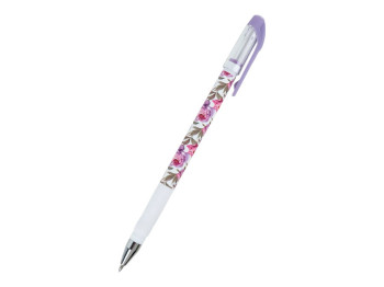 Ручка кулькова Axent Floral White, 0.5 мм, синє чорнило