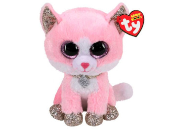 Мягкая игрушка Beanie Boos Розовый котенок FIONA 15см. TY 36366