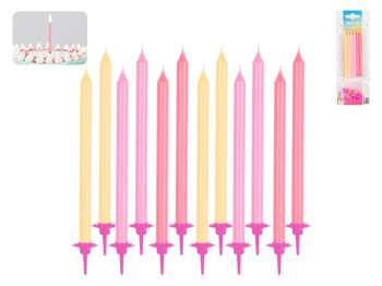 Набір свічок для торта, 9,5 см, 12 шт