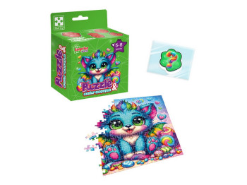 Гра розвиваюча пазли та сквіш-сюрприз Бірюзовий дракончик, Vladi Toys VT8030-04