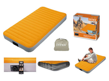 Велюр матрац з вбудованим насосом. Intex 64791