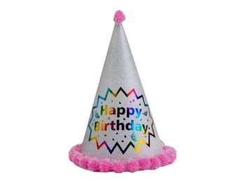 Ковпак "Happy Birthday" 9093-002, рожевий