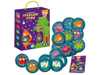 Игра настольная Игривые совы, вижу слово, Vladi Toys