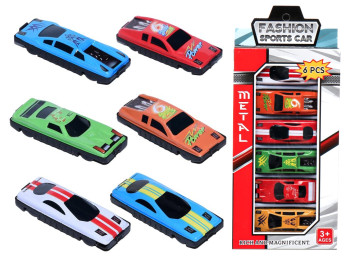 Набор игрушечных машинок Tech Metal Racing, 6 шт, металлические машинки, BT-040-6