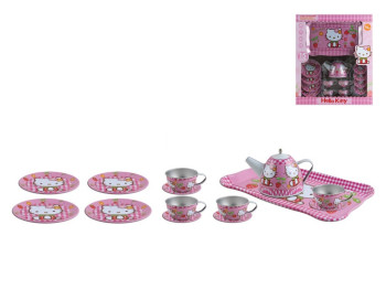Игровой чайный сервиз Hello Kitty, 15 предметов, металлическая посуда