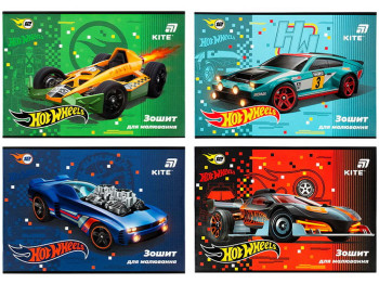 Тетрадь для рисования с перфорацией для отрыва Hot Wheels Kite HW26-241, 12 листов, цена за 1 шт